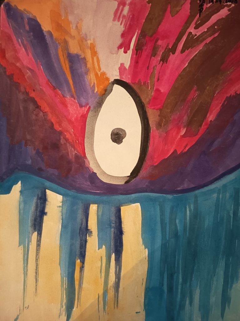 Aquarelle œil abstract
