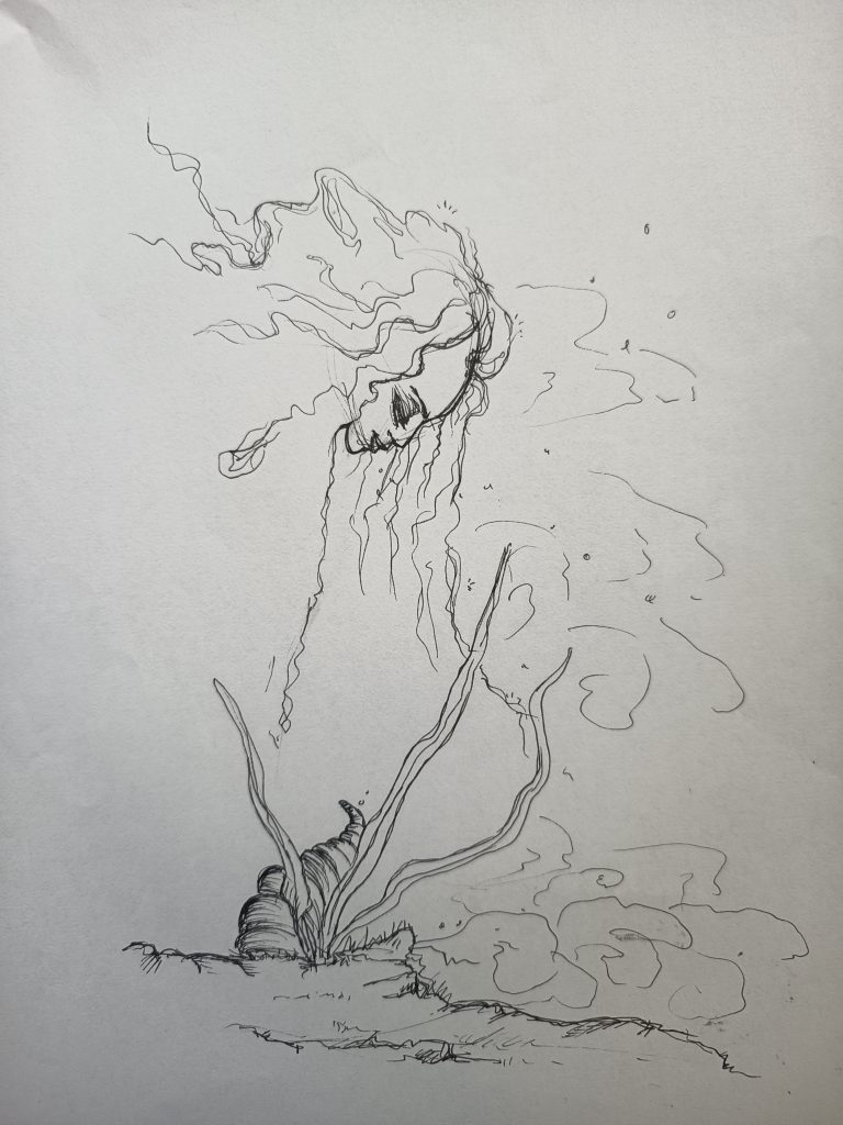 Sea femme and shell