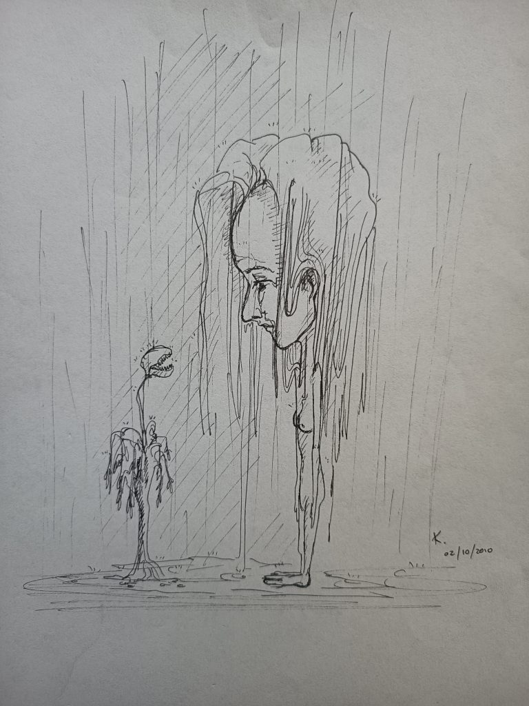 Bad meeting time canibal flower and sad man