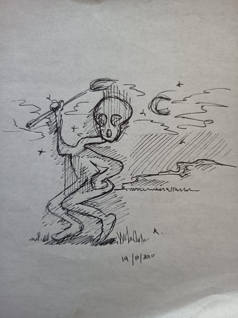 Funny draw looking for art inspiration "le cri" et "miyazaki princess monoke"
