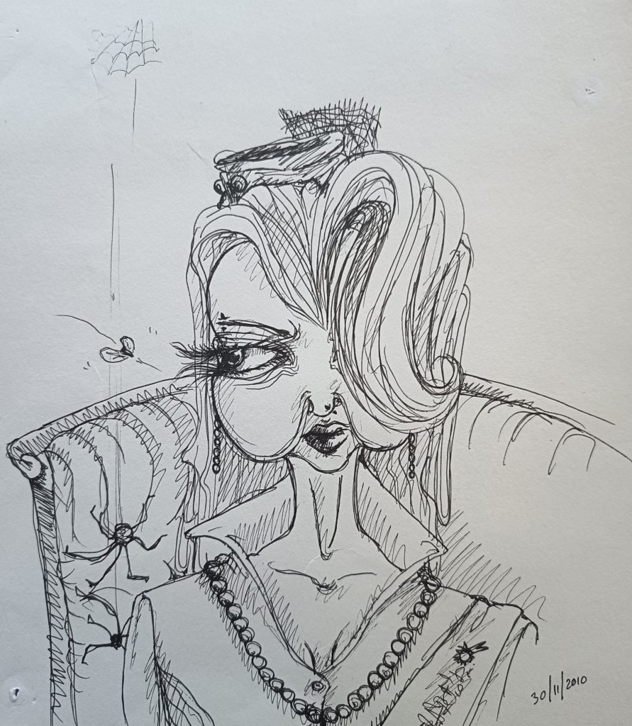 gansta woman et mouche feutre fin noir