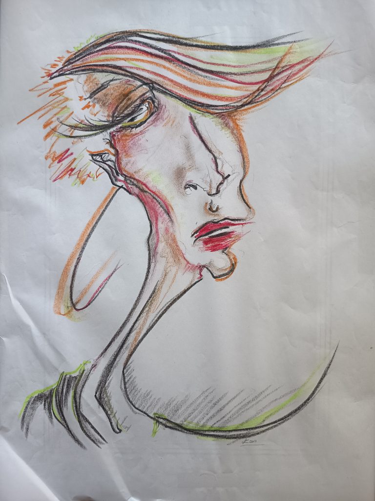 Femme Hair cut barcelona reminds crayons de couleurs