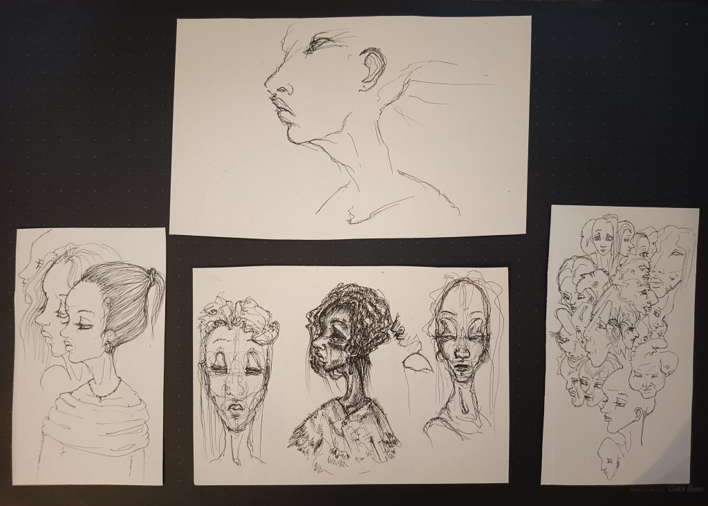 Divers dessins feutre fin noir