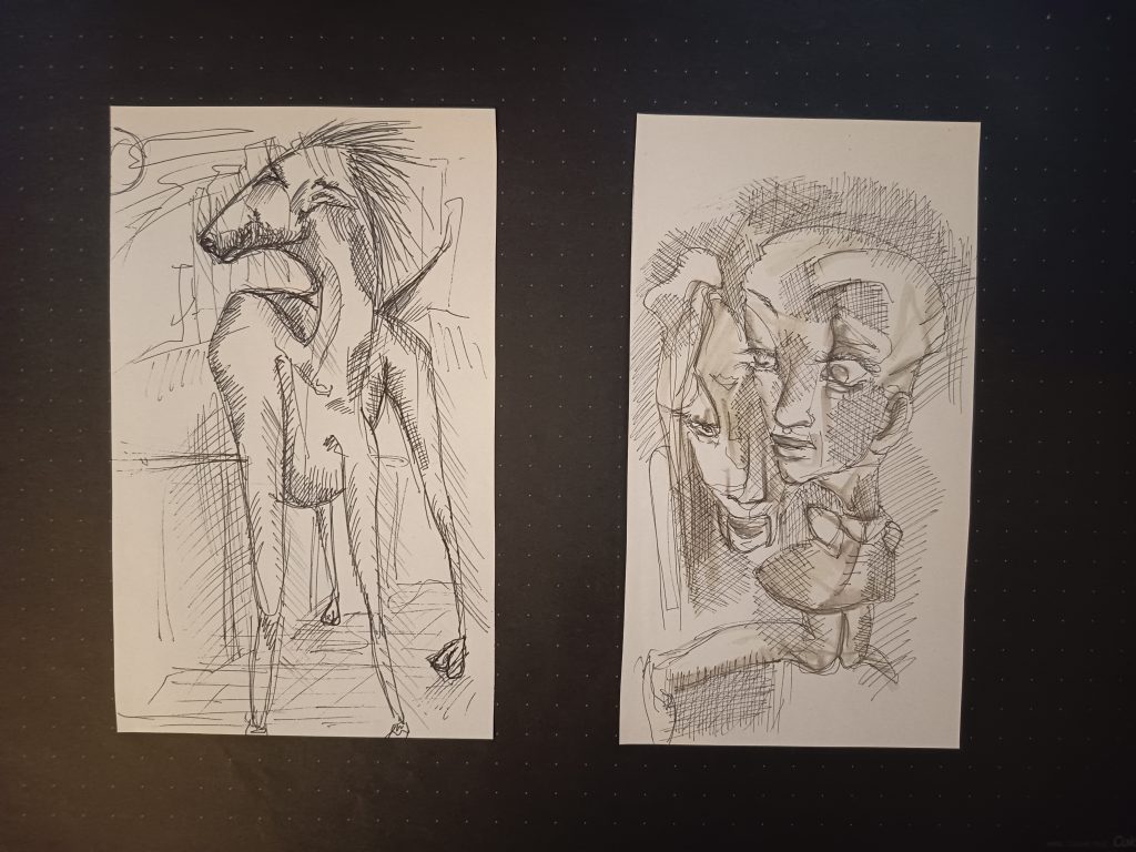 Divers dessins feutre fin noir