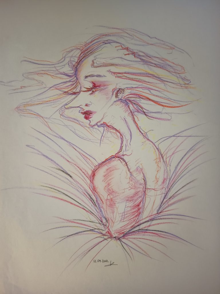 Ballerine crayons de couleurs