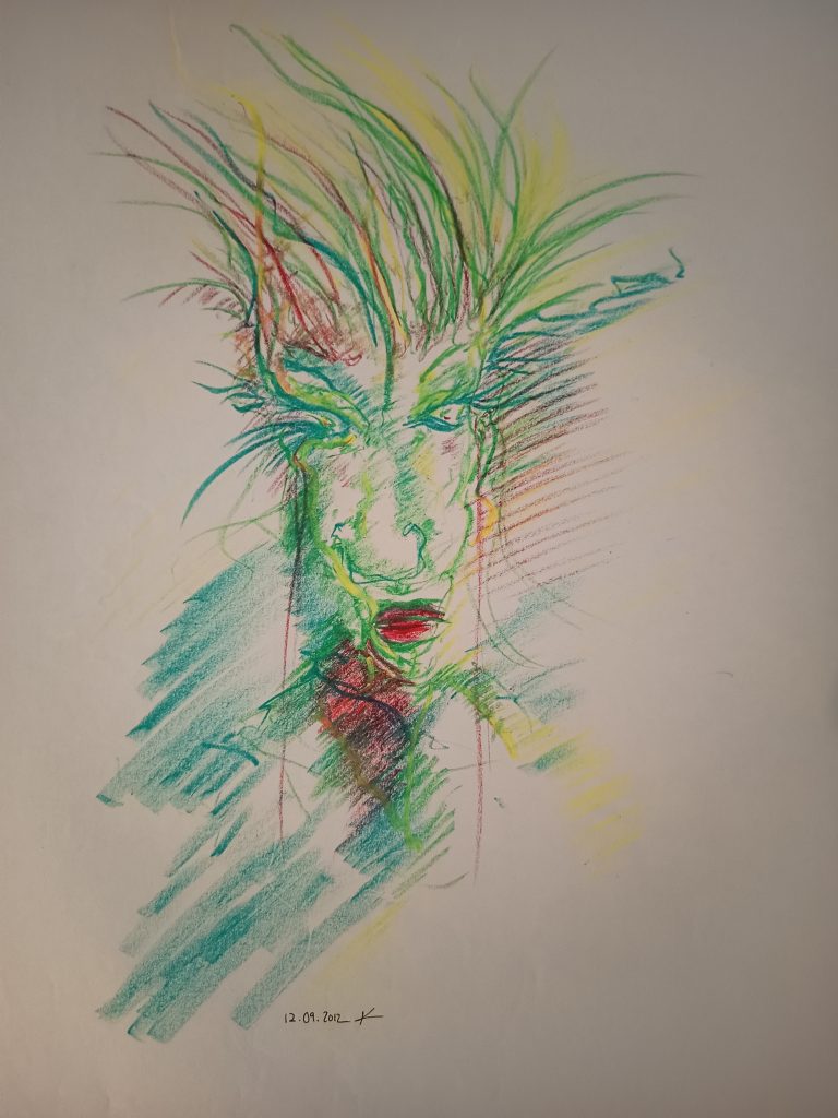 Punky crayons de couleurs ciberpunk
