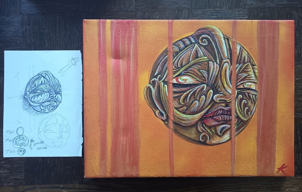World ball divinity face acrylique