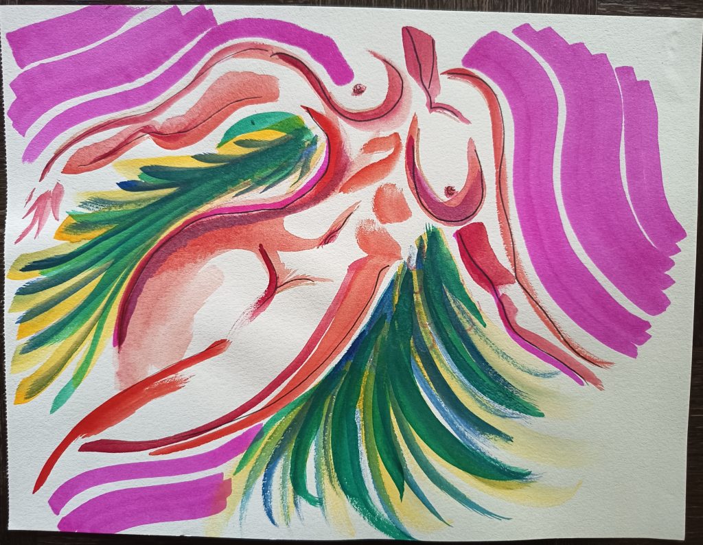 Birdywoman fly feutres