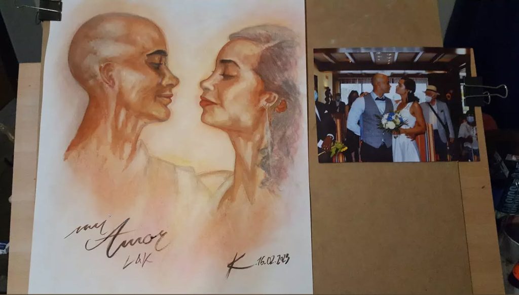 portrait wedding mi boda mon mariage couple amour craies