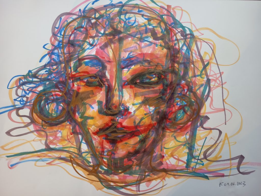 Emotional vibrations feutres visage