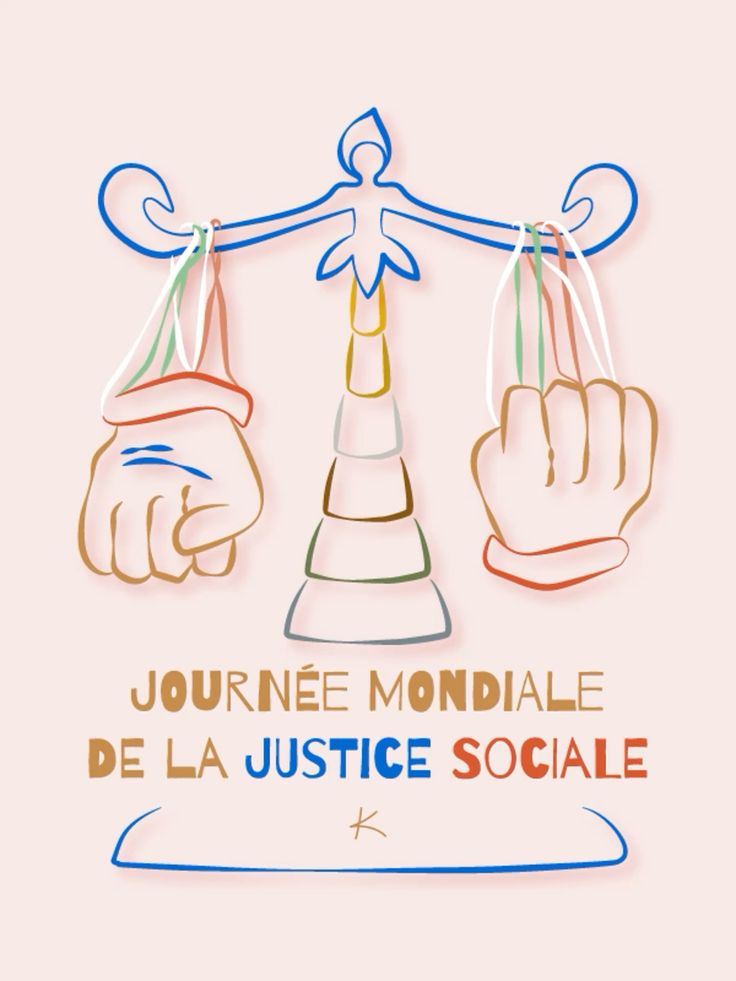 Illustration numérique digital painting Justice Sociale journée mondiale