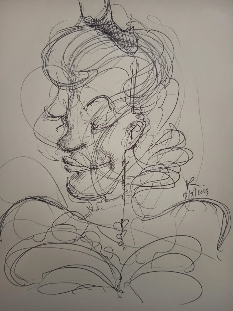 Croquis femme sans lever le stylo