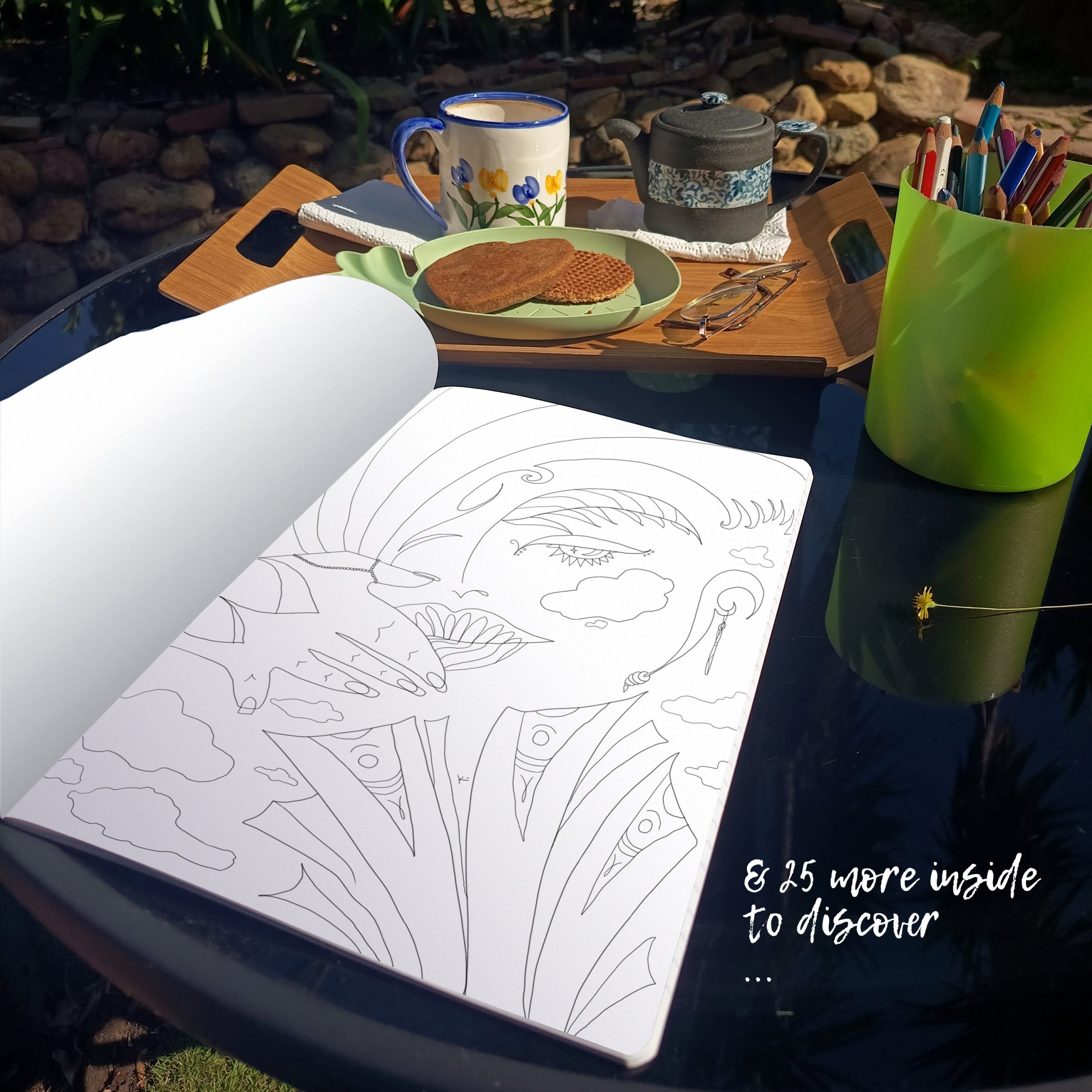 Coloring book carnet de coloriage voyage intérieur amazon 25 dessins