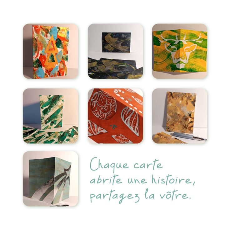 Cartes de noël artisanales chaque carte abrite une histoire, partagez la vôtre