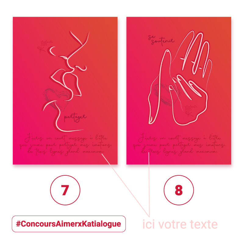 Carte de vœux Saint Valentin, Amour, échange, sexualité, sensualité, intimité, couple