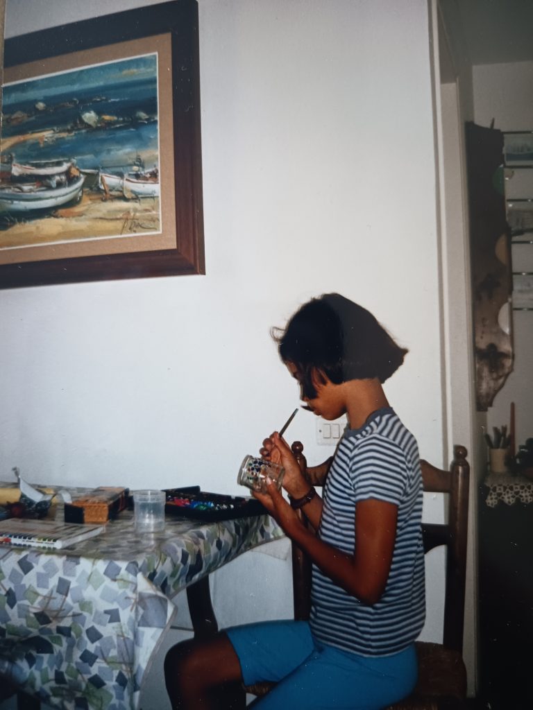 Enfance draw Calella de palafrugell peinture du verre vitrail