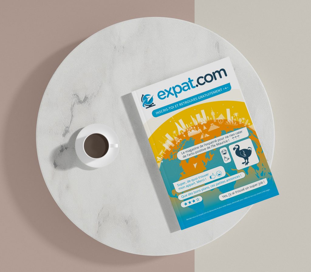 Expat.com Illustration pour la 4e de Couverture de magazine d'expatriés