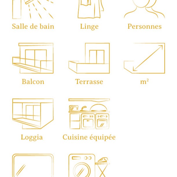Identité visuelle La Sorra, Résidence appart hotel à st cyprien plage dans le sud de la france, même patrons que l'hôtel marisol. Pictogrammes