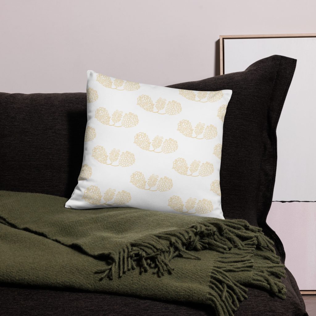 Housse de coussin pillow case pomme de pin décoration hivers christmas event noel festivitées