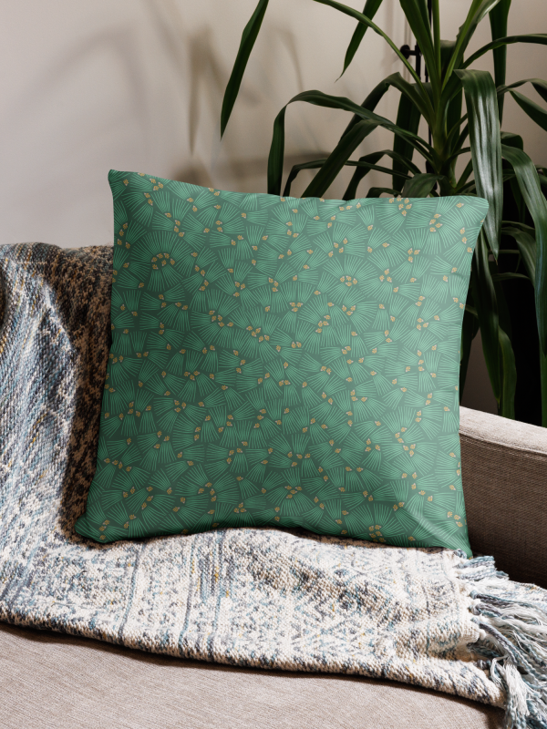 Taie de coussin Pin Ombrage. Un motif pomme de pin qui couvre les saisons les plus piquantes, de l'été à Noël.