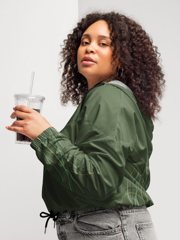 Coupe vent femme vert nature moderne saison automne-hiver