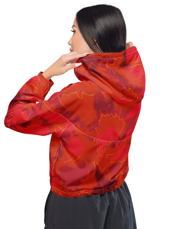 Coupe vent femme veste red-leaves automne Feuilles et couleurs autumn