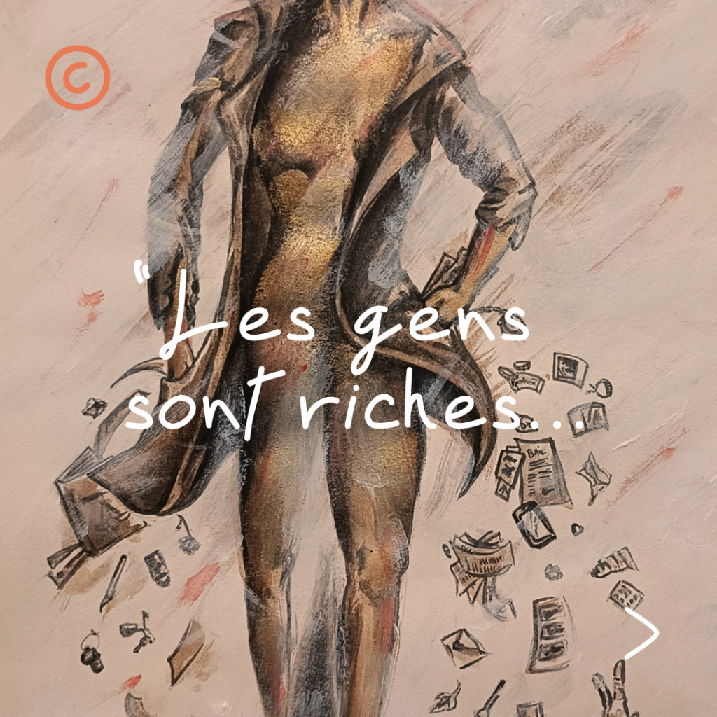 manifeste les graines de l'inspiration les gens sont riches dépossédé de leurs être société consommation capitalisme texte et visuel