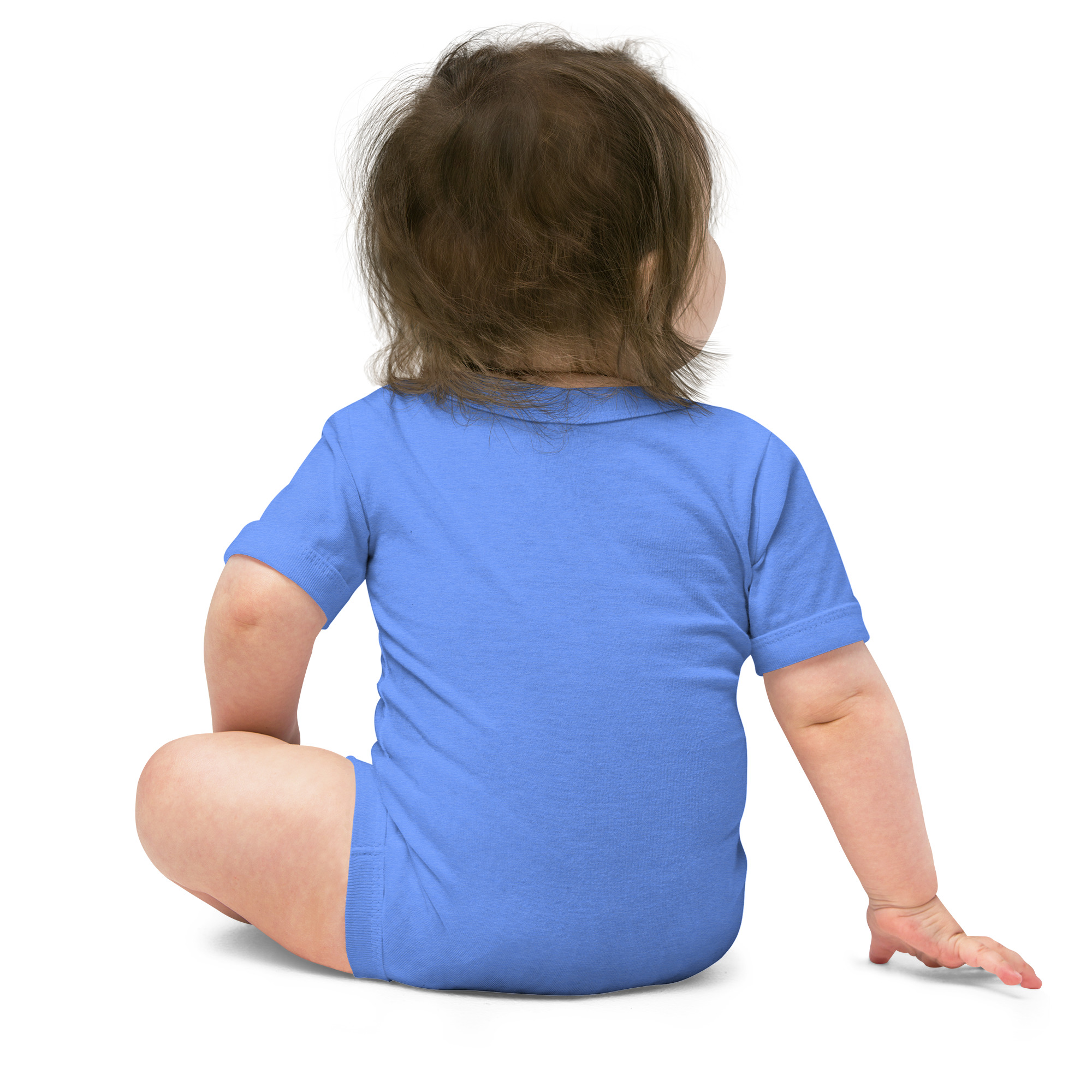 Body Bébé Caracol, en coton doux et confortable, avec trois boutons-pression. Un imprimé joyeux pour habiller votre bébé. avec un motif inspiré des spirales et de l'imagination des enfants. Bleu