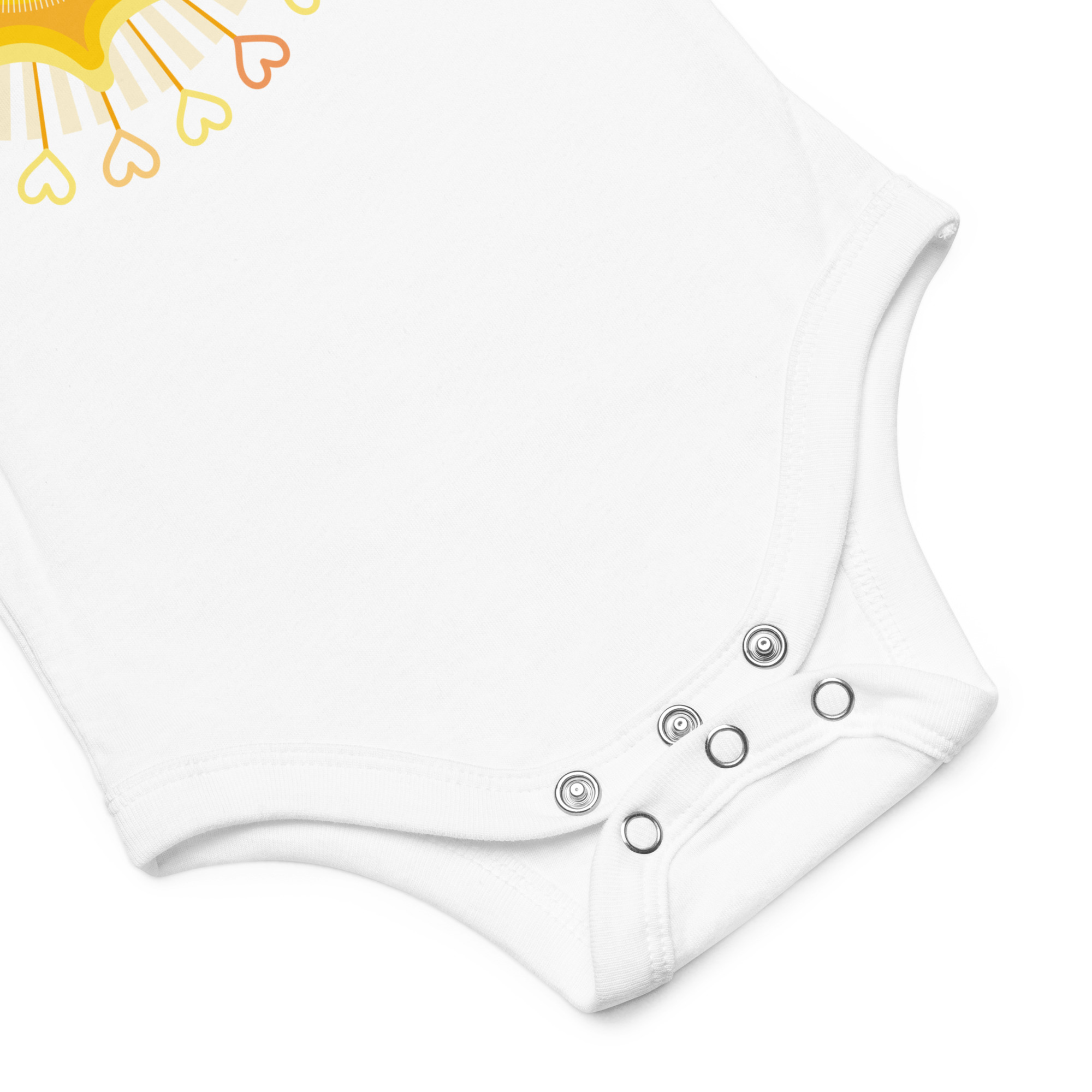 Body Bébé Sun, en coton doux et respirant, avec un motif inspiré de la puissance de l'amour et de la lumière. you're my sun. Blanc
